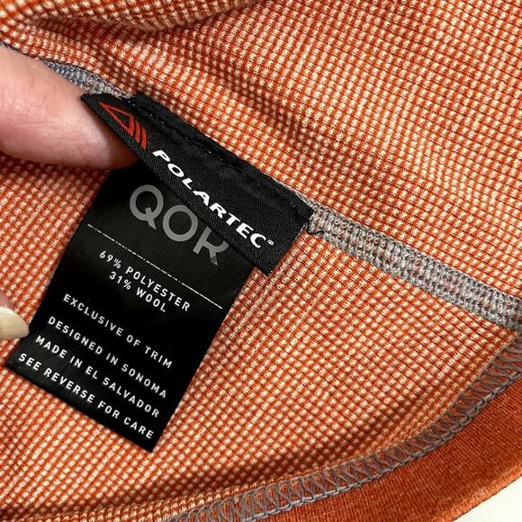QÔR Men's XL POLARTEC Wool Blend PowerDry Long Sleeve Base Layer Shirt Gorpcore - Picture 8 of 10